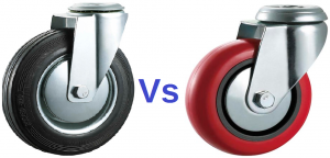 rubber castors vs polyurethane castors