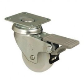 50mm Swivel Top Plate (Braked) Nylon Castor - Max. 40Kg