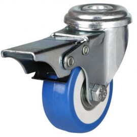 50mm NON MARKING Swivel Bolt Hole Castor (Braked) - Max. 50Kg