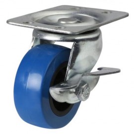 50mm NON MARKING Polyurethane Swivel Castor (Braked) - Max. 30Kg