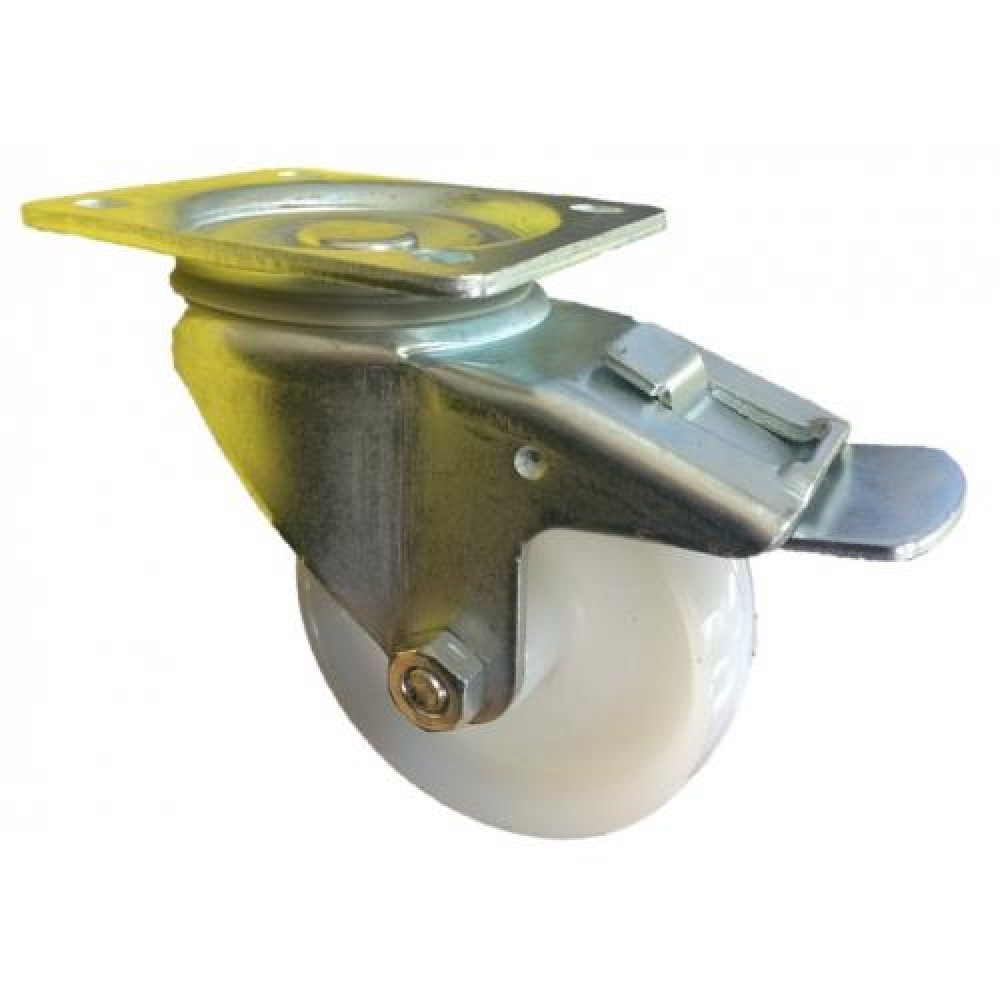 125mm Swivel Top Plate Nylon Castor (Braked) - Max. 300Kg 