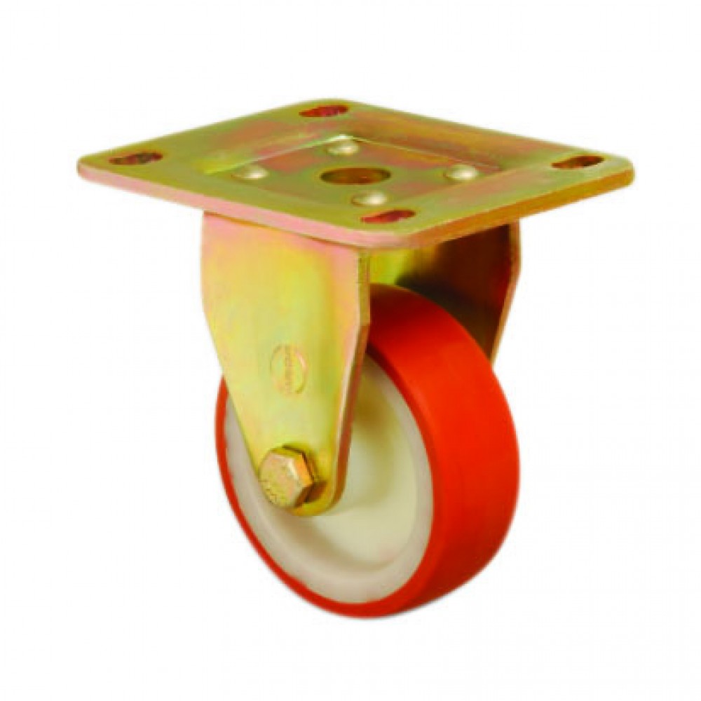 EXTRA HEAVY DUTY - 200mm Fixed Polyurethane Tread Castor - Max. 750Kg 