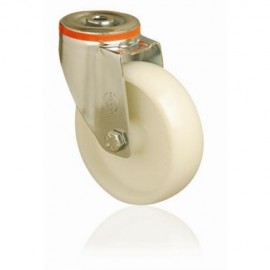 80mm Swivel Bolt Hole  Nylon Castor - Max. 120Kg