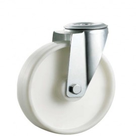 100mm Swivel Bolt Hole Nylon Castor - Max. 140Kg