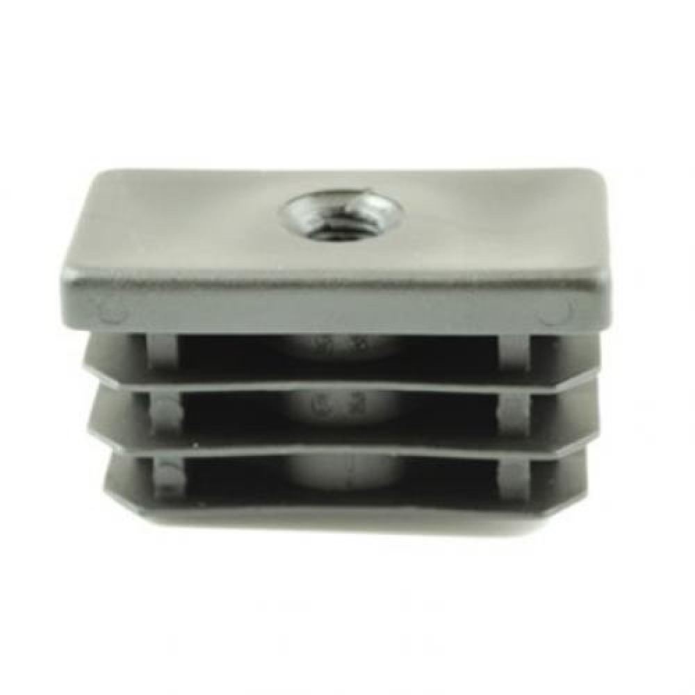 Rectangular Threaded Tube Insert - 50mm x 25mm - M10 Thread