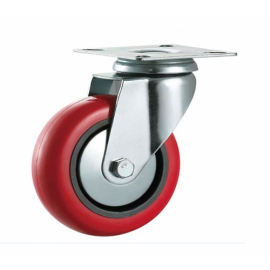 75mm Swivel Top Plate Polyurethane Castors - Max. 80Kg