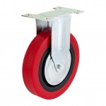 125mm Polyurethane Castor - Fixed Top Plate - Max. 140Kg 
